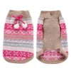 Cute Winter Knitting Patterns Pet Clothes Dog Sweater with Bowknot Christmas Snow for Furry Friends