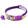 GorisPet Cute Christmas Print Adjustable Nylon Pet Collar with Colorful Plastic Buckle and Small Bells for Dogs & Cats