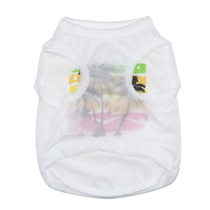 Modern Breathable Summer Polyester Pet Shirt Eco-Friendly Sustainable Factory Price Hawaii Printing Cheap Blank Dog Clothes for