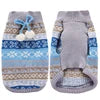 Cute Winter Knitting Patterns Pet Clothes Dog Sweater with Bowknot Christmas Snow for Furry Friends