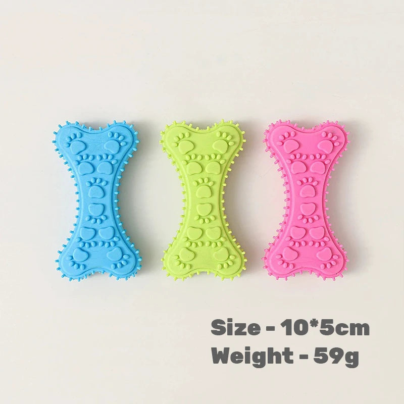 Hot Sale Eco-Friendly TPR Dog Chew Toys Set-Durable Teeth Cleaning Cartoon Molar Teething Rings Bone Star Shapes Puppies Daily