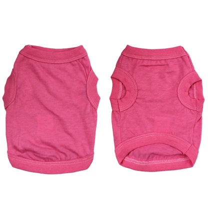 Wholesale 100% Cotton Dog T-Shirts Comfortable Summer Plain Apparel Classic Style Solid Spring Season-XS S M L XL XXL Available