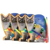 Simple Fashionable Rainbow Printed Cat Harness Leash Set Escape Proof Nylon Buckles Fur Ribbon for Walking Small Pet Rabbits