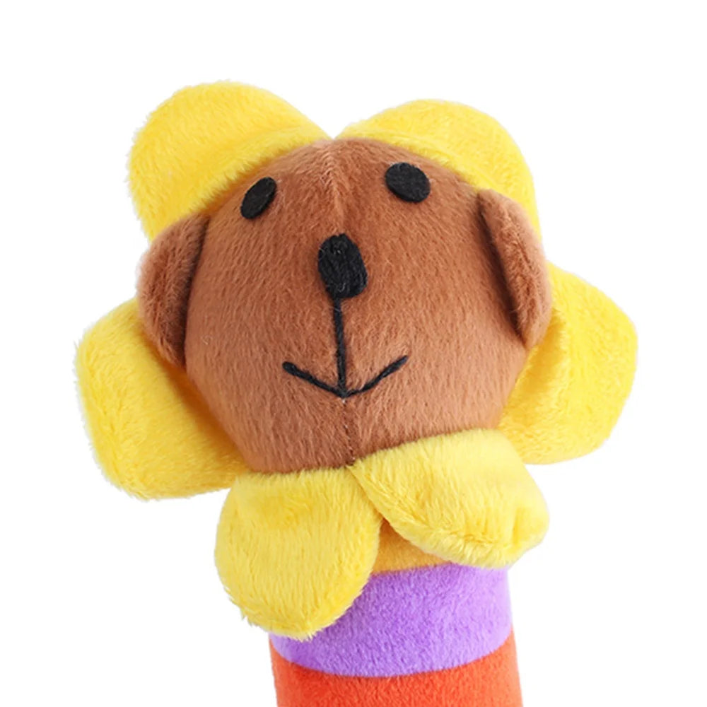 High Quality Lion Giraffe Stripe Squeaky Plush Dog Toys Eco-Friendly Cartoon Style Made of Cotton and Plastic
