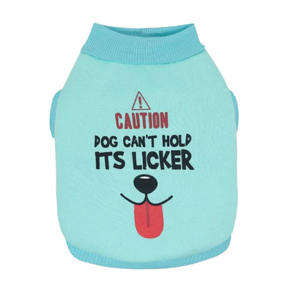 Eco-Friendly Modern Dog Coat with Tongue and Smiling Face Prints Polyester Fleece Material Winter/Fall/Spring Use