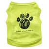 Cute Cartoon Graffiti Paws Printed Eco-Friendly Leisure Summer Vest for Dogs Breathable Polyester Fabric Hand Wash Spring
