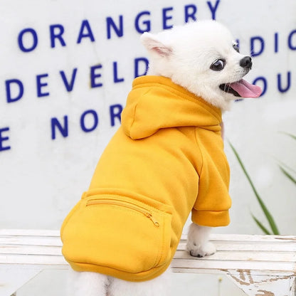 High-quality Eco-Friendly Polyester Colorful Winter/Spring Comfortable Pocket Zipper Sports Pet Hoodie XS-5XL Small/Large Dogs