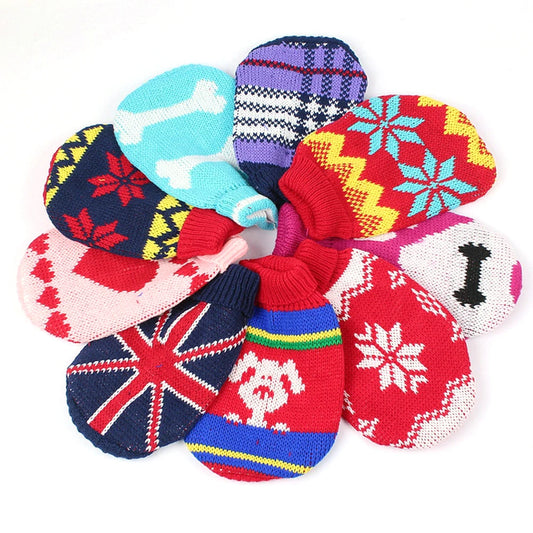 GorisPet Winter Clothes for Large and Small Dogs Solid Pattern Warm Colorful Knit Sweaters Cute and Modern Style for Pets
