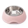 3D Stereoscopic Heart-Shaped Modern Durable Lightweight Dog Feeder Detachable Stand Full Surface Waterproof Pet Food Bowl PP 5L