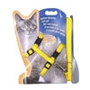 High Quality Eco-Friendly Nylon Plaid Cat Leash Set and Chest Harness with Fur Decoration Buckle Closure for Outdoor Walking