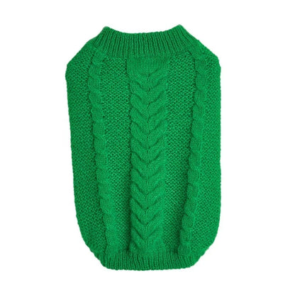 High Quality Autumn Winter Eco-Friendly 100% Cotton Pet Cats Dogs Sweater Fashionable Plaid Twist Knitted Warm Clothing