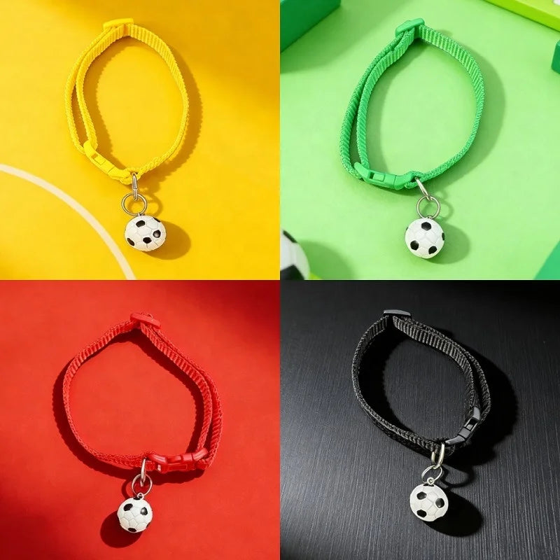Hot Selling Summer Football Themed Polyester Solid Pet Cat Dog Ear-Flap Sun Fisherman Hat Collar Set Small Pets