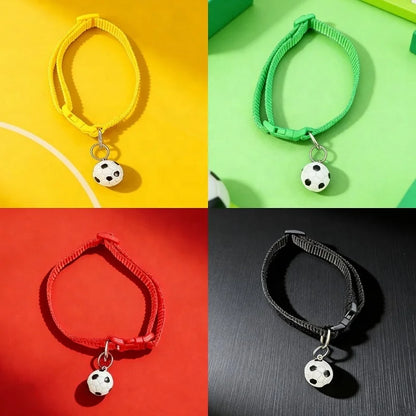 Hot Selling Summer Football Themed Polyester Solid Pet Cat Dog Ear-Flap Sun Fisherman Hat Collar Set Small Pets