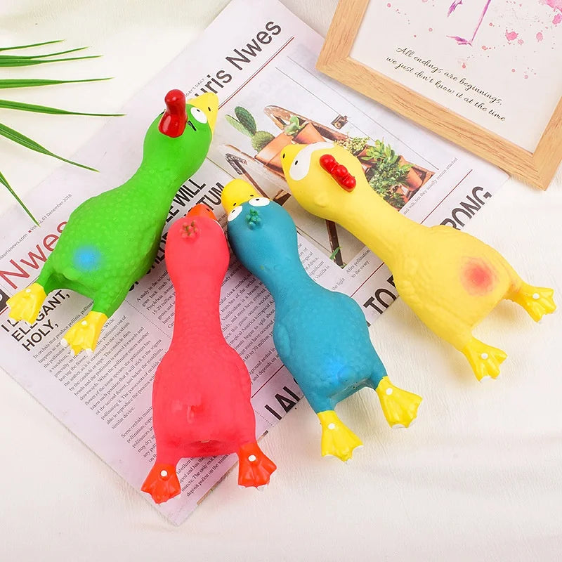 High Quality Durable Eco-Friendly Latex Squeaky Animal Shape Chew Toys for Dogs & Cats-Cartoon Funny Style Daily Use