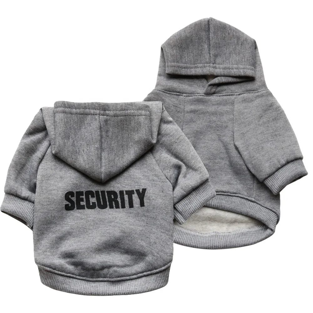Security XXXL Dog Winter Classic Modern Sport Style Hoodies with Print Made of Fleece Polyester & Cotton for Spring Season