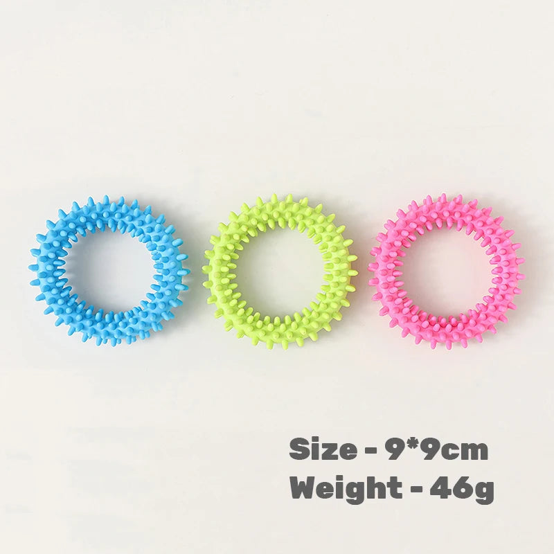 Hot Sale Eco-Friendly TPR Dog Chew Toys Set-Durable Teeth Cleaning Cartoon Molar Teething Rings Bone Star Shapes Puppies Daily