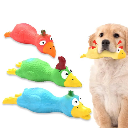 High Quality Durable Eco-Friendly Latex Squeaky Animal Shape Chew Toys for Dogs & Cats-Cartoon Funny Style Daily Use