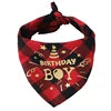 Custom Design Cotton Cat Scarf Dog Bandana Fashion Print Happy Birthday BOY GIRL Adjustable Triangle Spring Summer Winter