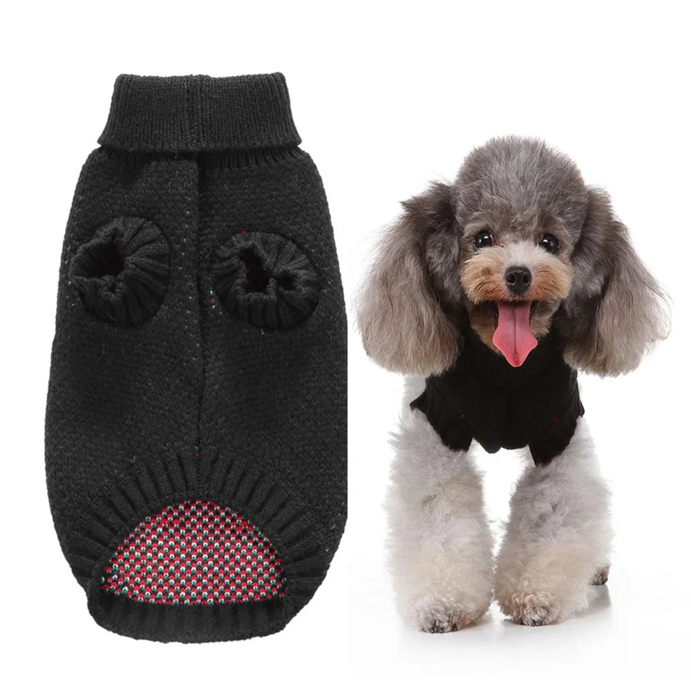 Christmas Eve Cool Skull Dog Warm Knitted Sweater Modern Cute Pet Clothes Puppy Dogs Polyester Winter XL XXL Sizes Halloween