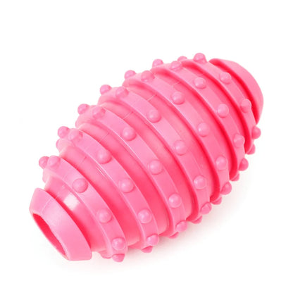 Eco-Friendly Interactive Dog Chew Toys Durable Small Animal Rugby Football Safe Non-Toxic TPR Pet Toys Packed in Bag
