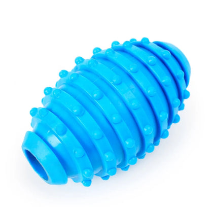 Eco-Friendly Interactive Dog Chew Toys Durable Small Animal Rugby Football Safe Non-Toxic TPR Pet Toys Packed in Bag