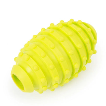 Eco-Friendly Interactive Dog Chew Toys Durable Small Animal Rugby Football Safe Non-Toxic TPR Pet Toys Packed in Bag