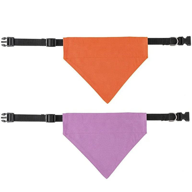 100% Cotton High Quality Dog Bandanas Collar Pure Solid Color Customizable Logo Low MOQ Sweet All Summer Winter Spring Fall