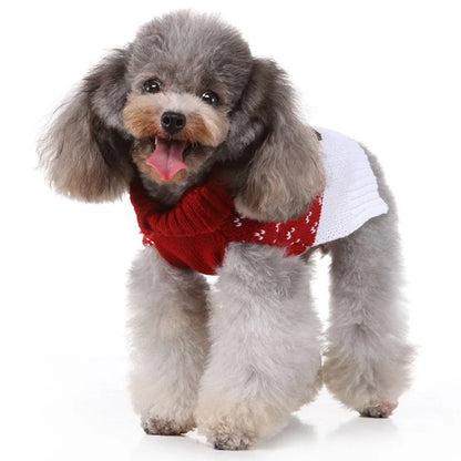 Luxury Winter Sweater for Dogs Cute 3D Reindeer Printed Fall Season Acrylic and Fleece Pet Clothes