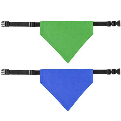 100% Cotton High Quality Dog Bandanas Collar Pure Solid Color Customizable Logo Low MOQ Sweet All Summer Winter Spring Fall