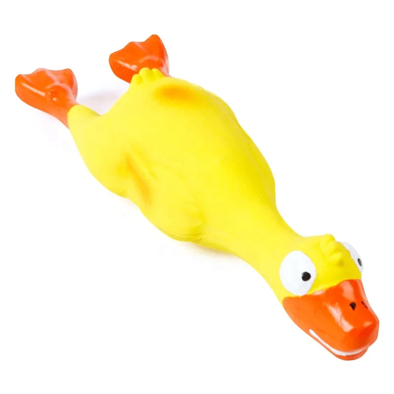 Super Cute Screaming Chicken and Yellow Duck Squeaky Chew Toys for Pets Durable and Safe Latex Factory Price