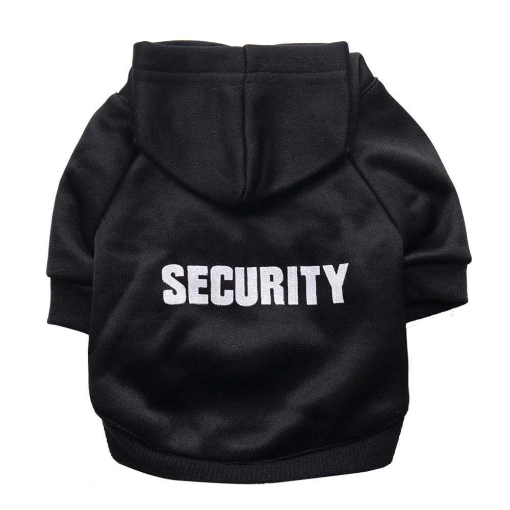 Security XXXL Dog Winter Classic Modern Sport Style Hoodies with Print Made of Fleece Polyester & Cotton for Spring Season