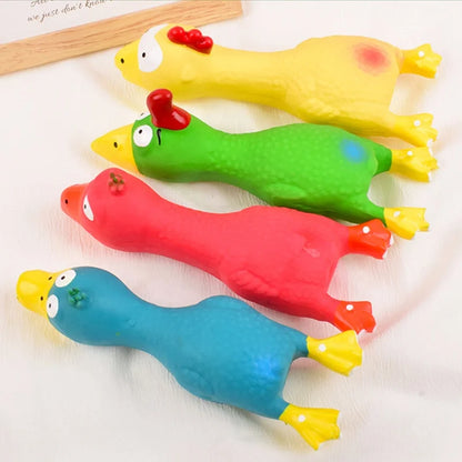 High Quality Durable Eco-Friendly Latex Squeaky Animal Shape Chew Toys for Dogs & Cats-Cartoon Funny Style Daily Use