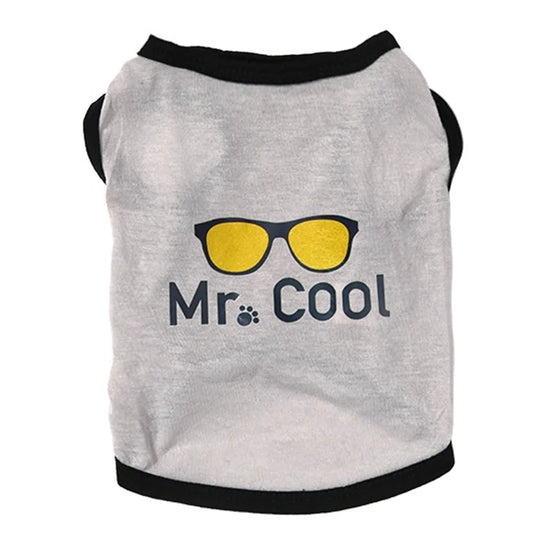 MR COOL Modern Boy Dog Print Hawaiian Shirt Fashionable Sunglasses XS-XL Summer Apparel for Pets Made Cotton Polyester Leisure