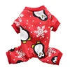 Nordic Popular Cat Dog Pajama Gingerbread Man Print Polyester Winter Summer Coats Jackets High Quality 4 Legs Pants Cute Animal