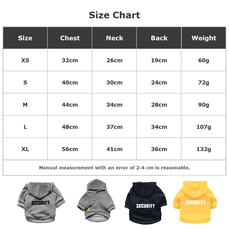Security XXXL Dog Winter Classic Modern Sport Style Hoodies with Print Made of Fleece Polyester & Cotton for Spring Season