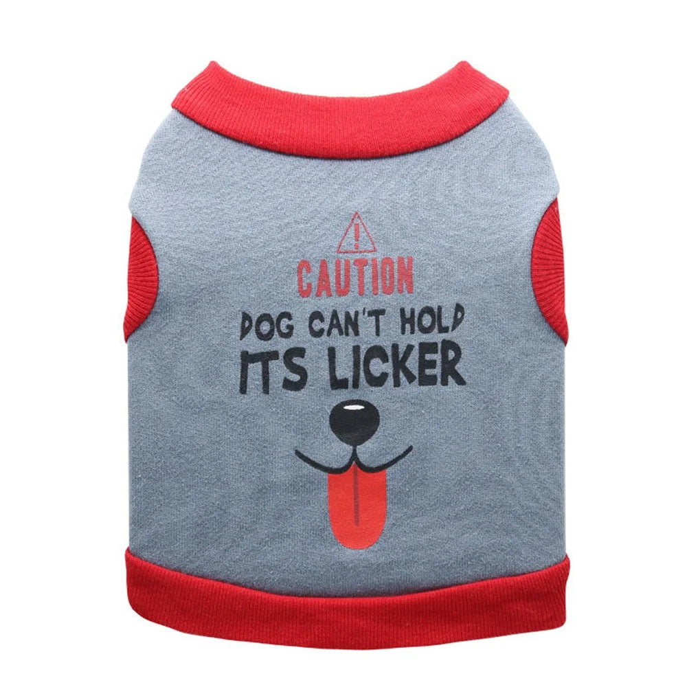 Eco-Friendly Modern Dog Coat with Tongue and Smiling Face Prints Polyester Fleece Material Winter/Fall/Spring Use