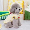 Cute Cherry Embroidered Pet Vest Small Dogs Cats-Spring Summer Lightweight Striped Pattern Breathable Cotton Blend Princess Cut