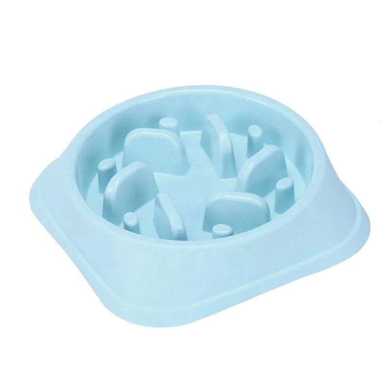 Eco-Friendly Lightweight Anti-Slip Bottom Dog Food Bowl Chew Proof Slow Feeder in 7 Colors PP Material Indoor Use for Pets