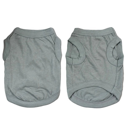Wholesale 100% Cotton Dog T-Shirts Comfortable Summer Plain Apparel Classic Style Solid Spring Season-XS S M L XL XXL Available