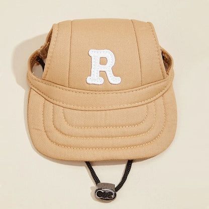 Adjustable Comfortable Eco-Friendly Breathable Solid Canvas Cats Pet Hat Summer Fashion Sport Style Baseball Ear Cap Flat