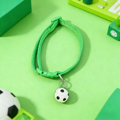 Hot Selling Summer Football Themed Polyester Solid Pet Cat Dog Ear-Flap Sun Fisherman Hat Collar Set Small Pets