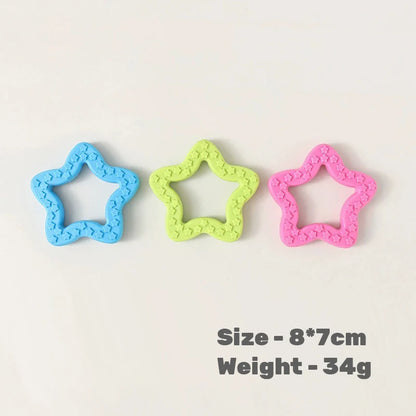 Hot Sale Eco-Friendly TPR Dog Chew Toys Set-Durable Teeth Cleaning Cartoon Molar Teething Rings Bone Star Shapes Puppies Daily