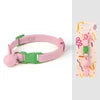 Adjustable Modern Simple Dog & Cat Collar-Soft Polyester with Ribbons Safety Buckle Bell Colorful Elastic 7 Colors Available