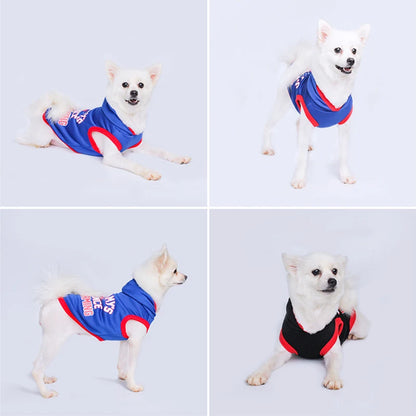 MOMMY'S PRINCE CHARMING Basketball Sports Style Print Pet Dog Hoodie Cotton Clothes Small Dogs Autumn Winter Spring