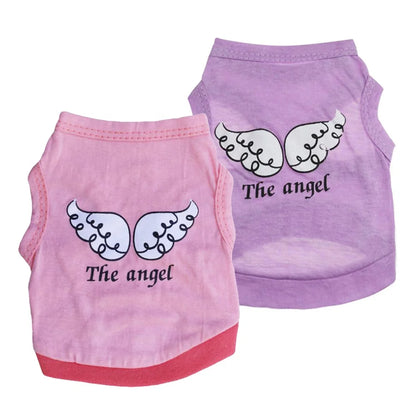Small XL Size Polyester Dog Raincoat Cute Cartoon Angel Wings Simply Modern Classic Apparel for Pets for Winter Summer Spring