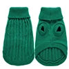 Solid Color High-Neck Cable Knit Eco-Friendly Pet Sweater Warm Autumn/Winter Pullover Dogs Cats 12 Vibrant Hues Simple Soft
