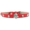 Modern Luxury Cat Collar for Small Dogs Elegant Bling-bling Rhinestone Cute Flower Decoration Solid Pattern Made of PU