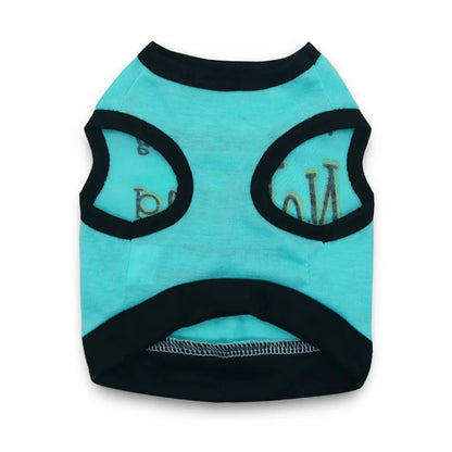 Funny Words Printed Modern Cotton Tank Top for Small Size Pets Dog Owners 'I AM WEARING NOTHING THIS SHIRT' for Spring Warmth