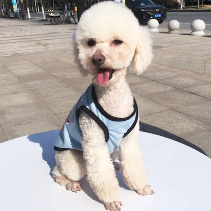 MOOMY'S BOY Custom Printing Pet Clothes Sport Style Cotton Dog Vest for Spring X Sizes Available Sublimation Summer Fall Apparel