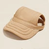 Adjustable Comfortable Eco-Friendly Breathable Solid Canvas Cats Pet Hat Summer Fashion Sport Style Baseball Ear Cap Flat